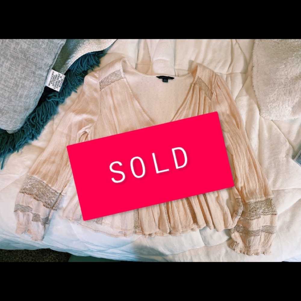 **SOLD/NFS*** American Eagle Nude Pink Blouse